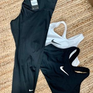 Nike Women’s 2X legging and 2 Nike sports bras